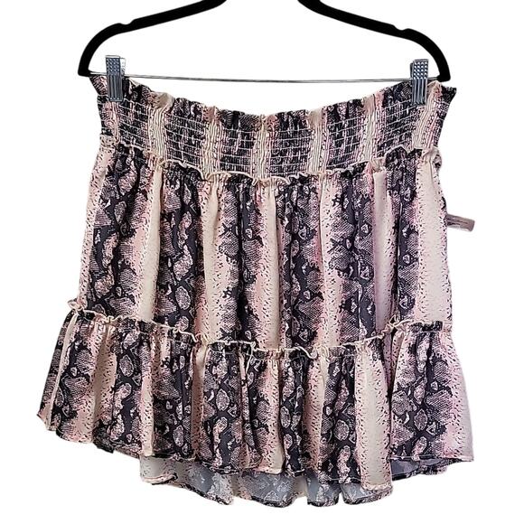 A Beautiful Soul Snake Print Tiered Mini Skirt Womens Size B Plus Size 18-20 NWT - Picture 1 of 9